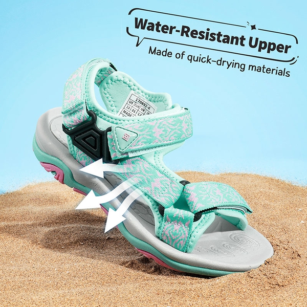 Boys and Girls Strap Sports Sandals - MINT PINK - 2
